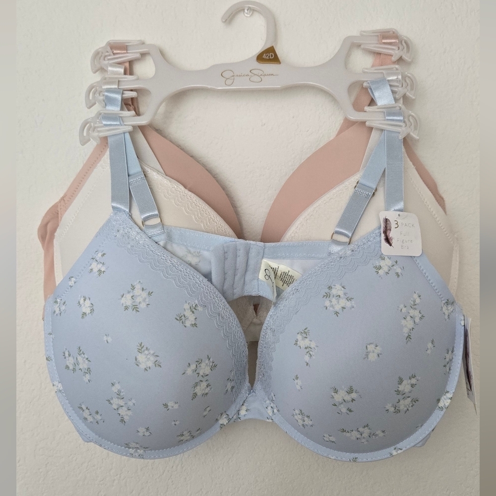 Jessica Simpson Women's Floral Bra Set - Push Up Underwire 42D